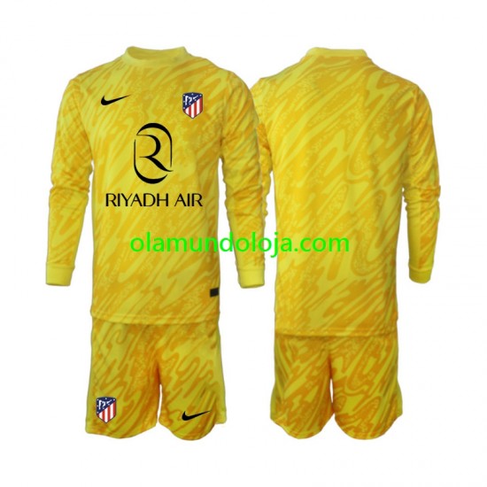 Camisola Atlético Madrid Guarda-redes Criança Equipamento Terceiro 2024-2025 Manga Comprida